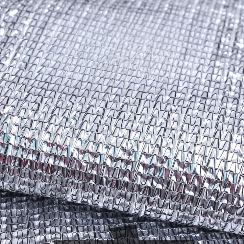 75% Shading Rate Aluminum Foil Sunshade Cloth Heat Insulation Anti-aging Sunscreen Net Outdoor Balcony Flower Planting Reflective Cooling Shading Nets