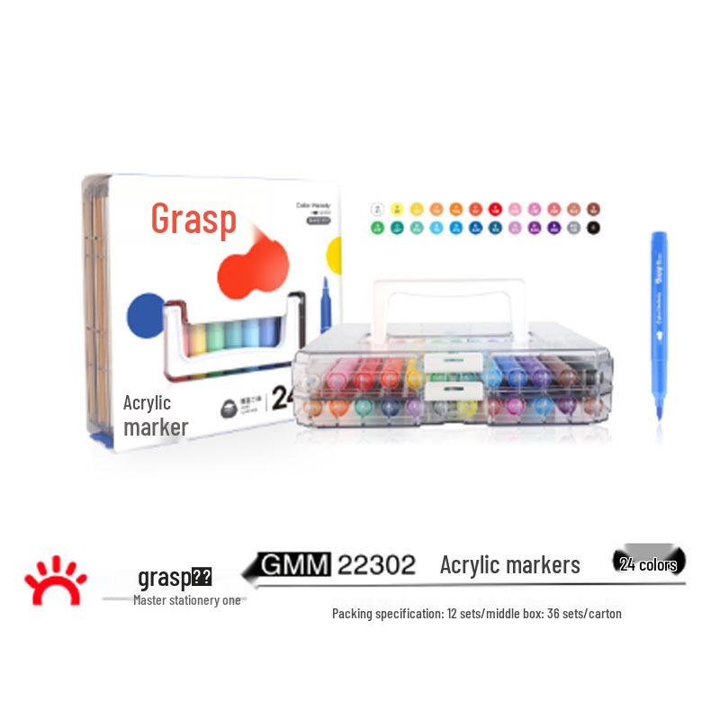 Master Soft-Tip Acrylic Marker Pens for Students & Art - 36, 48 Opaque, or 60 Layerable Colors