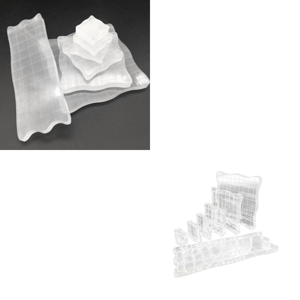 7pcs/set Transparent Acrylic Clear Stamp Block Pad Scrapbooking DIY Handmade Tool Edges Stamping