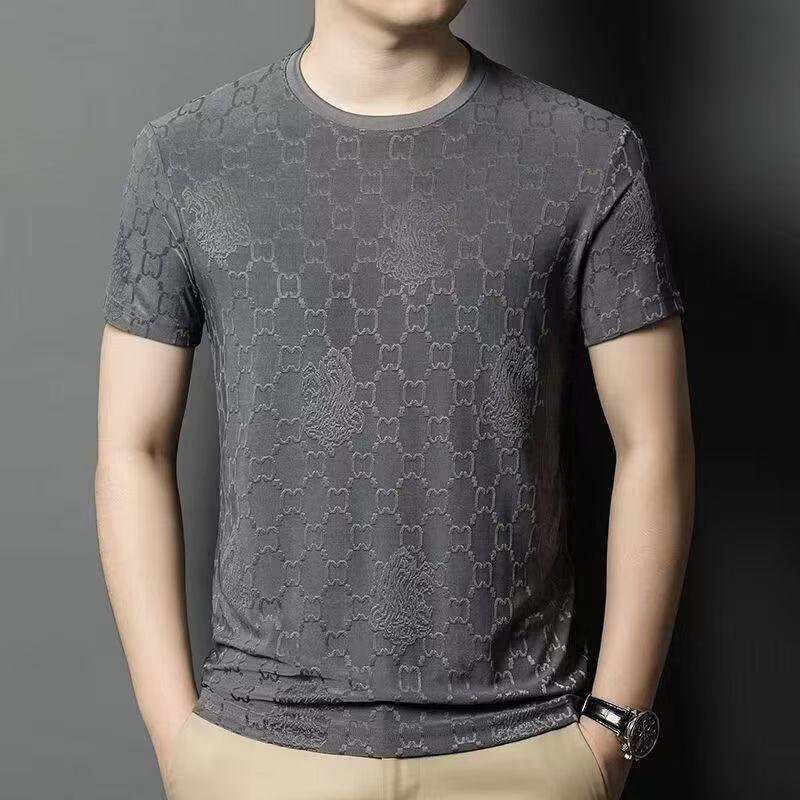 Men s High-End Ice Silk Short Sleeve T-Shirt - 2026 Summer Trend M