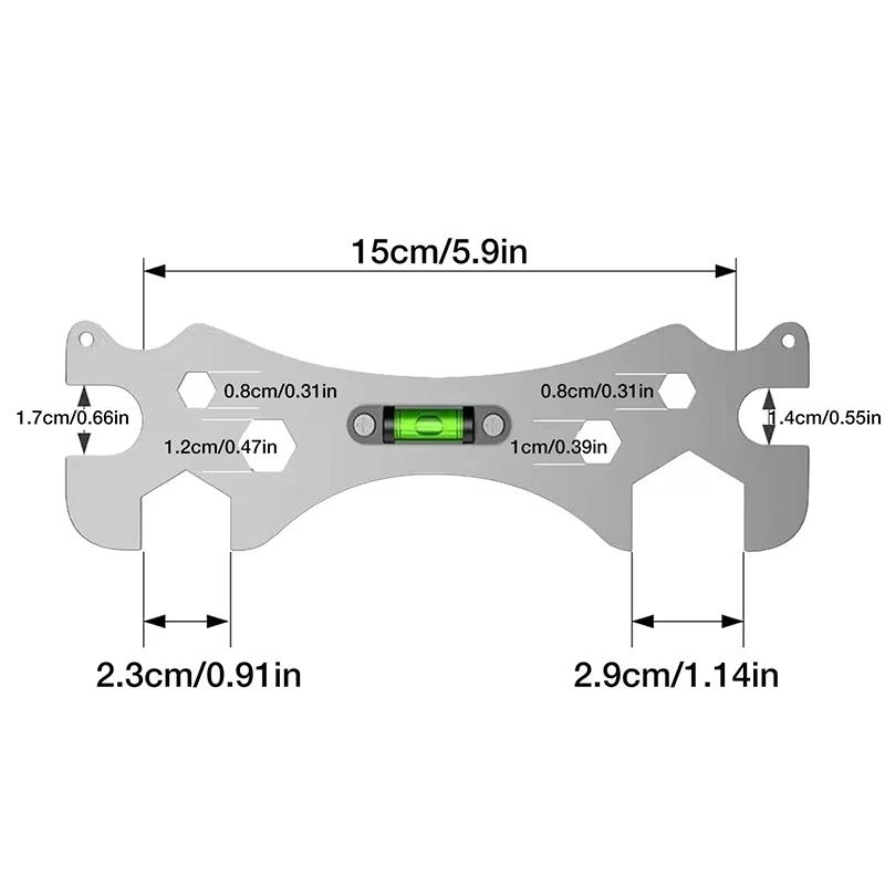 Multifunctional Wrench Bend Angle Leveling Wrench Shower Faucet Universal Repair Wrench Bathroom Maintenance and Installation