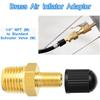 2Pcs Brass Air Inflator Adapter 1/4 NPT(M) to Standard Schrader Valve(M), Tan