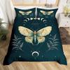 Grimace Dead Moth Skull Pattern Gothic Style Digital Printing Duvet Set Bedding