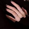 5 Minimalist Style Rings Per Set, Sparkling Design, Paired with Daily Clothing and Party Accessories, Stackable Jewelry.