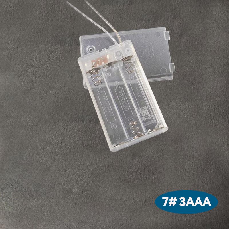 Transparent Milky White Frosted 5/7 Battery Box with Switch And Tail Wire DIY Decorative Light Electronic Circuit Accessories