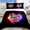 PSV Eindhoven Wappen 3-teilige Bettwäsche, inklusive 1 Bettbezug und 2 Kissenbezügen. Perfekt für Weihnachten, ideal für Schlafzimmer, Wohnheim