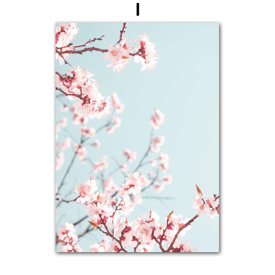 Paris City Pink Peach Blossom Vintage Car Bike Wall Art Canvas Painting Living Room Decoration Posters And Prints Wall Picture