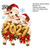 Glass Surface Decorations Sheep Santa Hat 2027 Sticker Christmas New Year Static Window Decal Removable Seasonal Home Decor of The Sticker