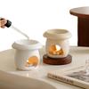 Creative Nordic Handmade Ceramic Mushroom Shape Oil Lamp Home Decoration Essential Oil and Wax Warmer Candle Holder