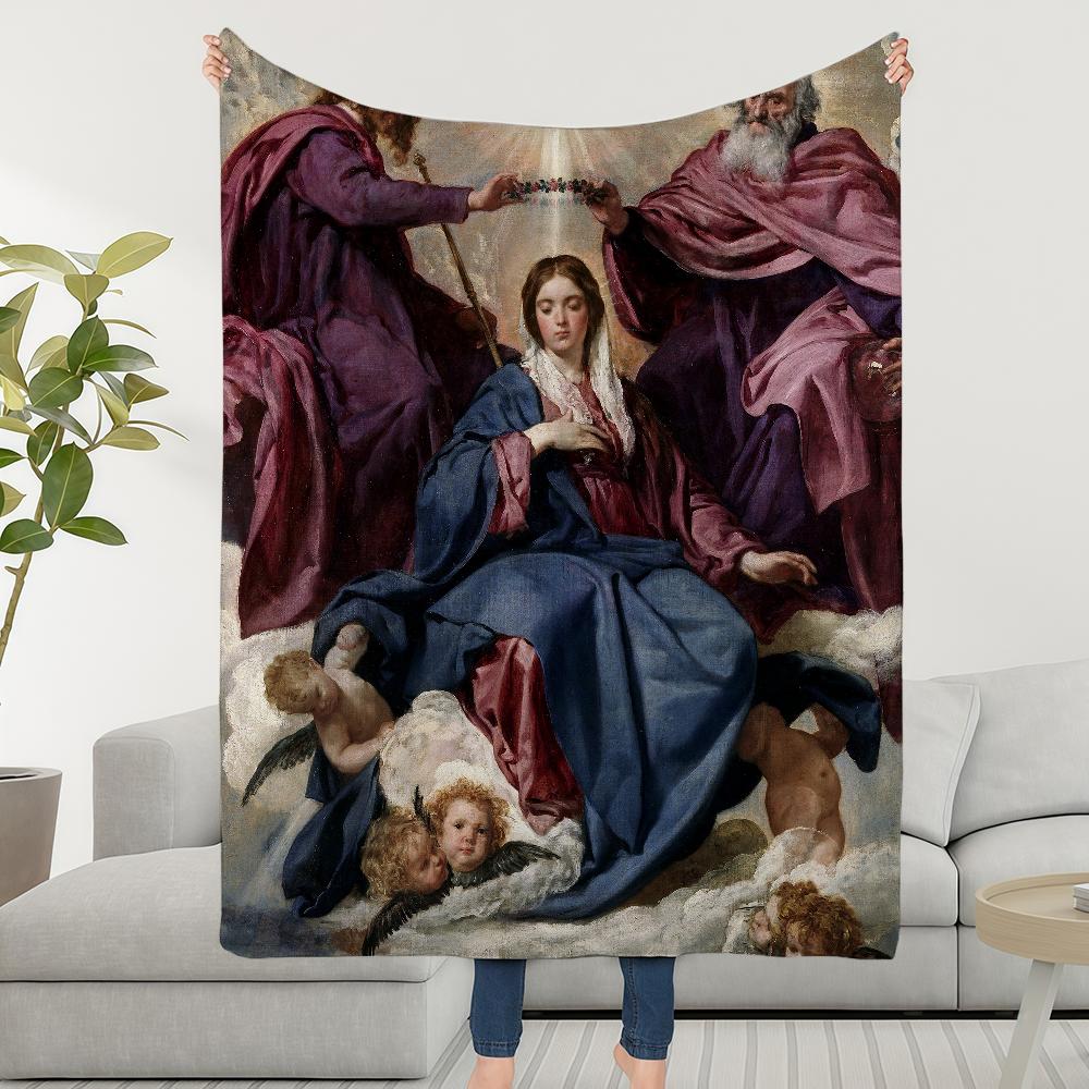 Blanket Throw Super Catholic Cosy Plush Living Room Virgin Sofa Couch Religious Mary Childish Birthday Gifts