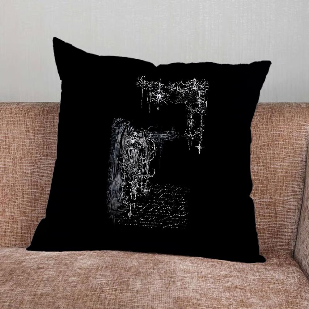 Cyber Sigil Cross Goth Pillow Case For Home Bedroom Car Office Decoration Living Room Sofa Cushion Cover Suitable
