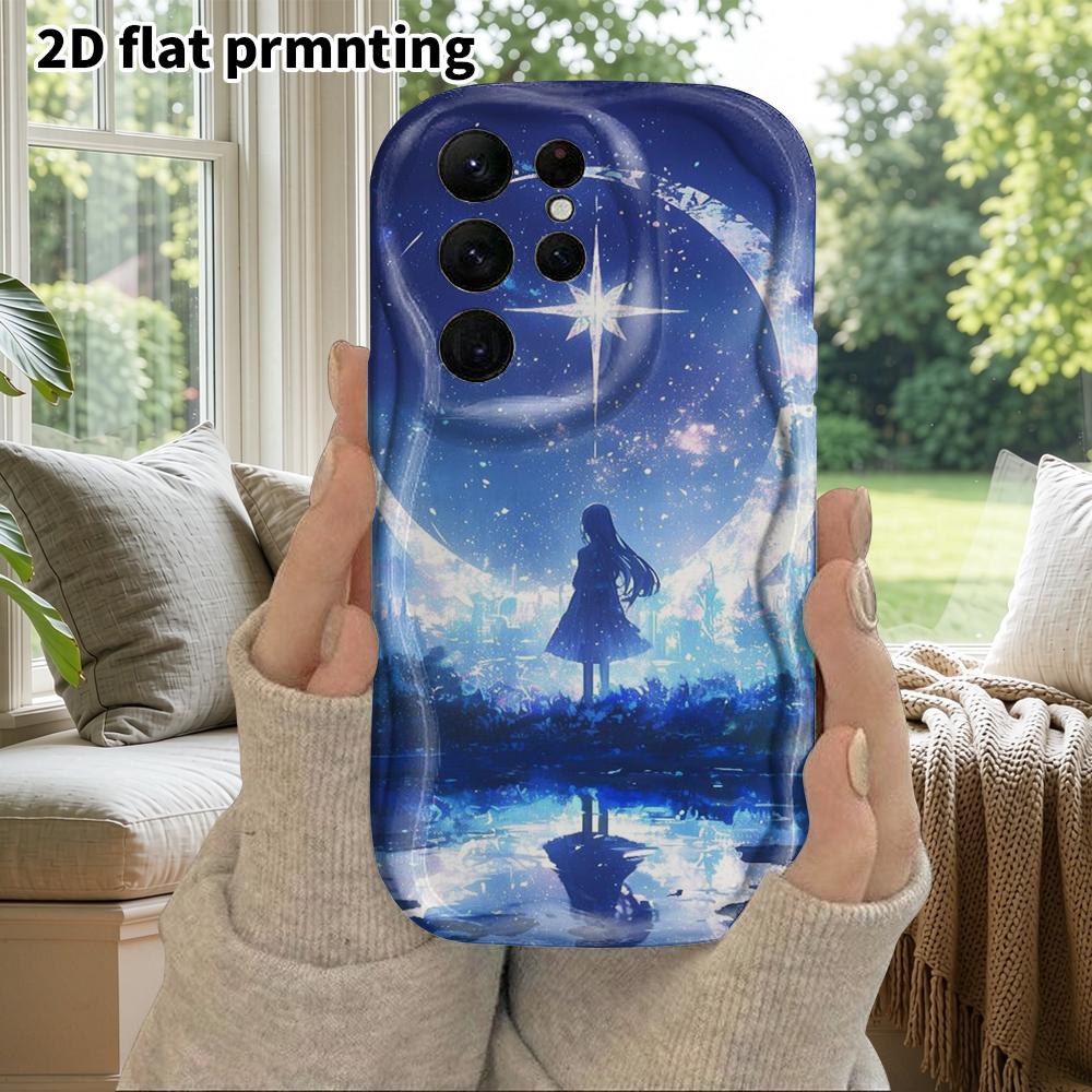Phone Case: 2D Flat Samsung Galaxy A34 A35 M05 M06 S20 S22 S21 FE Plus 5G Protective Case, Couple Style, Silver Little Bear, Christmas and Halloween G