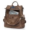 Women's Soft Leather Backpack Large Capacity Student Commuter Schoolbag Tassel Travel Backpack