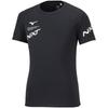 Mizuno N-XT Volleyball Practice Shirt, Short Sleeve, Moisture-Wicking, Quick-Drying, Easy To Move In, V2MA2007, Black/White, Size M