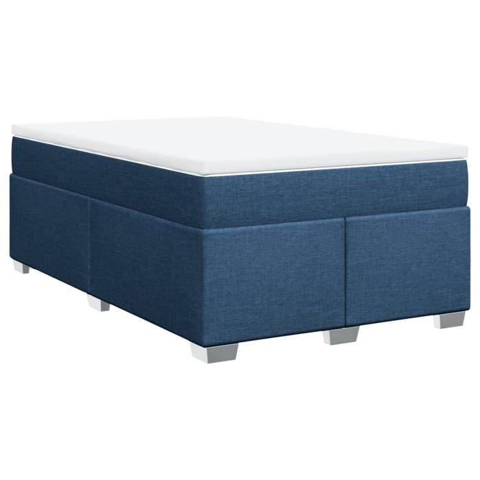 Maison Exclusive - Sommier à lattes de lit avec matelas Bleu 120x200 cm Tissu
