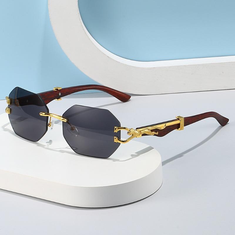 Metal Frameless Unisex Sunglasses Women Punk Eyewear Outdoor Sports Cycling Driving Shades Anti UV400 Protection