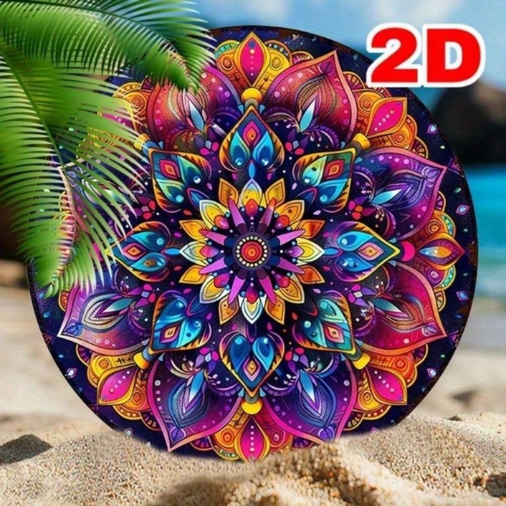 Round Mandala Metal Wall Art, 20cm, Lightweight Aluminum, Living Room Decor