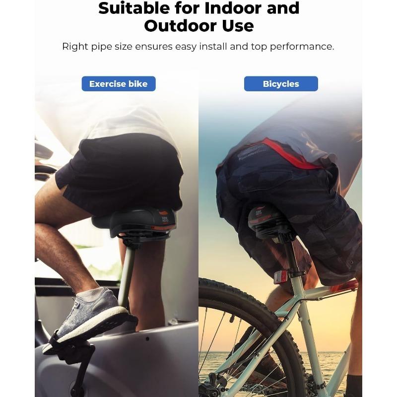 Bicycle Saddle Hollow Breathable Bike Seat MTB Road Bike Saddle Shock Absorbing Comfortable Big Butt Bike Seat Safety Warning