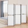 Vidaxl 5-Panel Room Divider, White, 250X200 Cm, Fabric