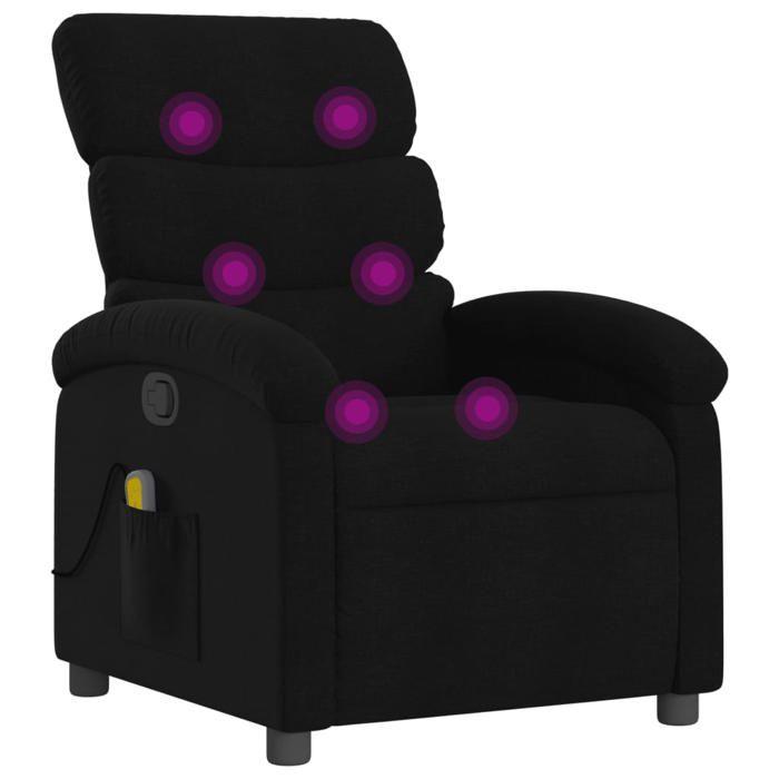 VidaXL Fauteuil de Massage Inclinable, Chaise de Relaxation avec Dossier, Siège avec Repose-pied, Fauteuil TV de Salon, 371703