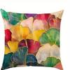 Colorful Ginkgo Leaf Pattern PillowcasesSuitable for Sofa Car Bedroom Decorative Cushion Cover Pillow Cover