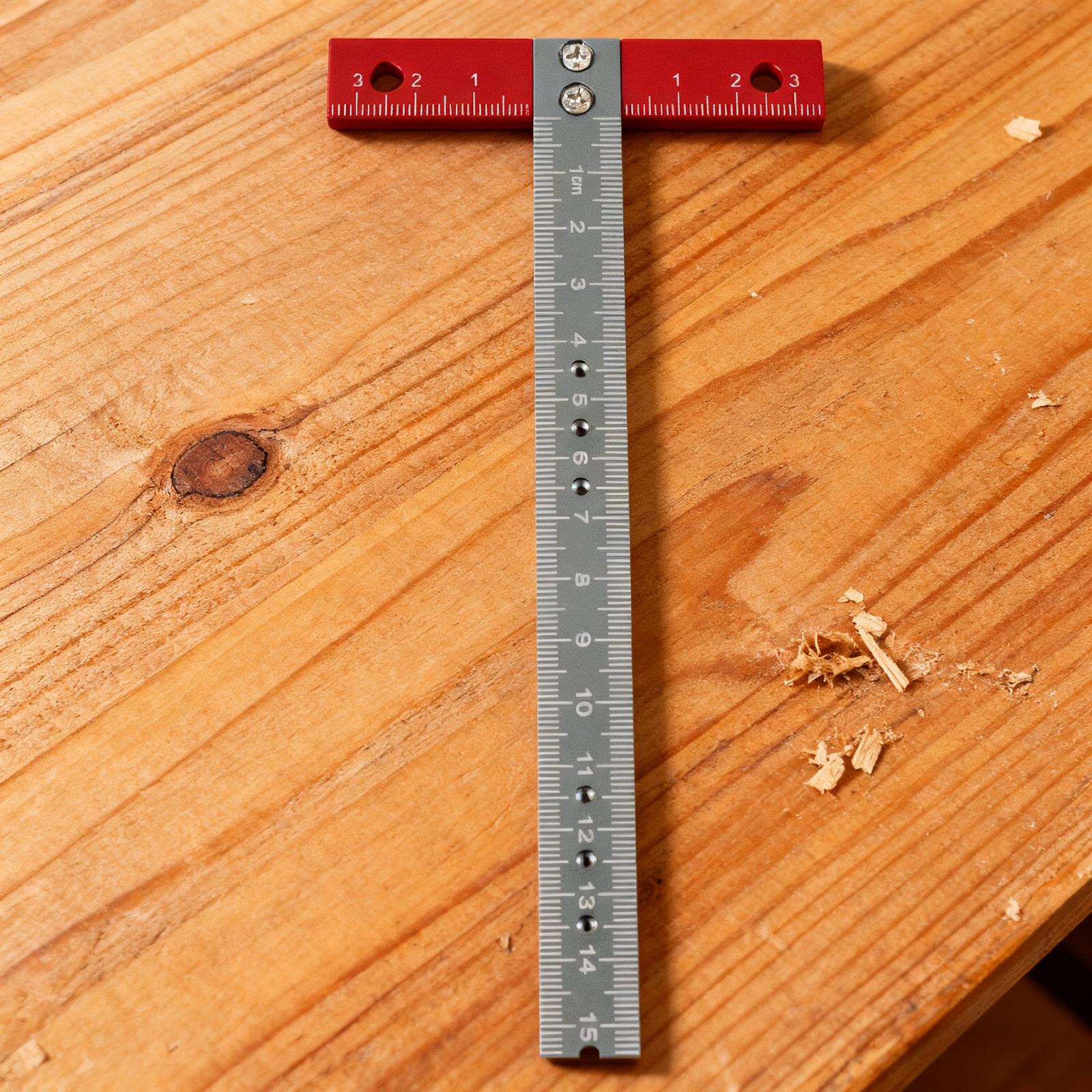 170mm Aluminum T-Ruler, Laser Printed, T Square Positioning Ruler, Drafting Architect Ruler, Set Square Companion Measuring Tool 1pc