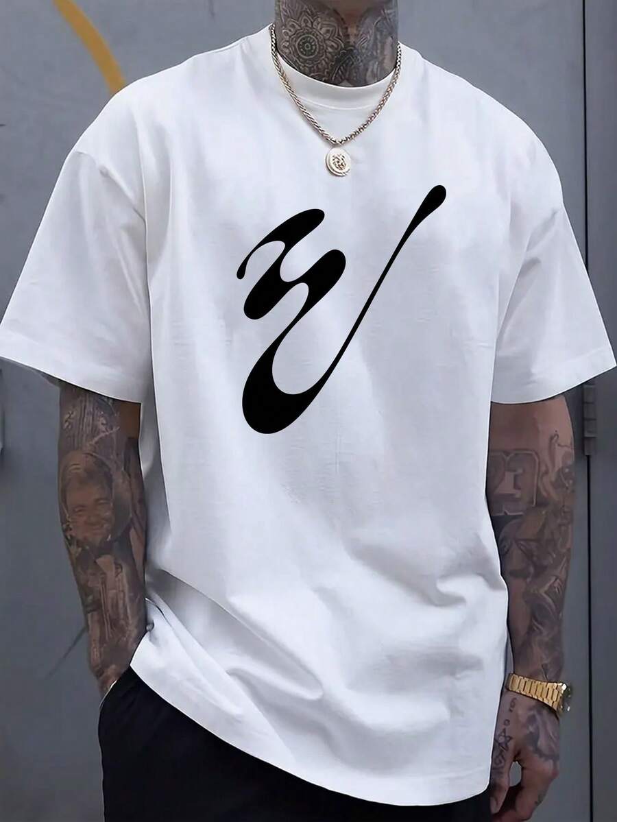 

COCOC 2026 New Summer Loose Pattern Round Neck Unisex t-Shirt S