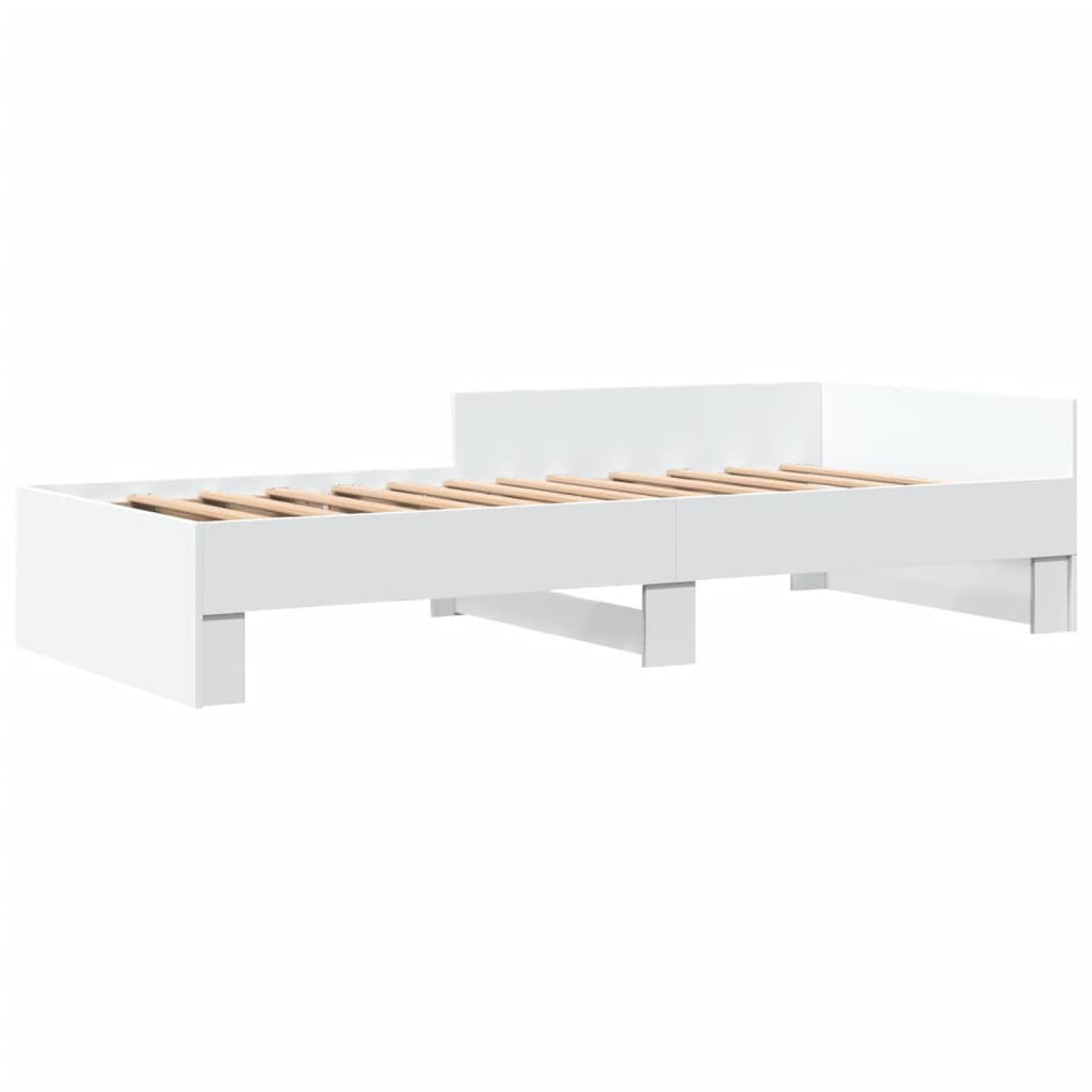 Bed Frame White 75 x 190 cm Particleboard