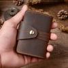 Portacarte in Pelle Bovina per Uomo Stile Vintage Portafoglio per Carte di Credito