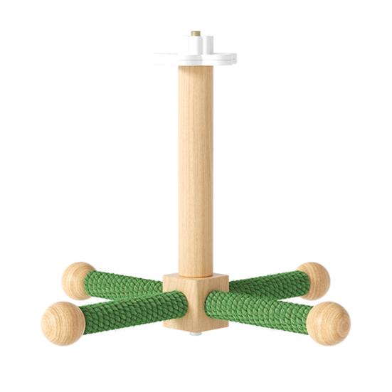 

Rotating Wood Bird Perch Toy Interactive Windmill Design Chew Toy for Pet Birds Parrots Hanging Cage Accessory