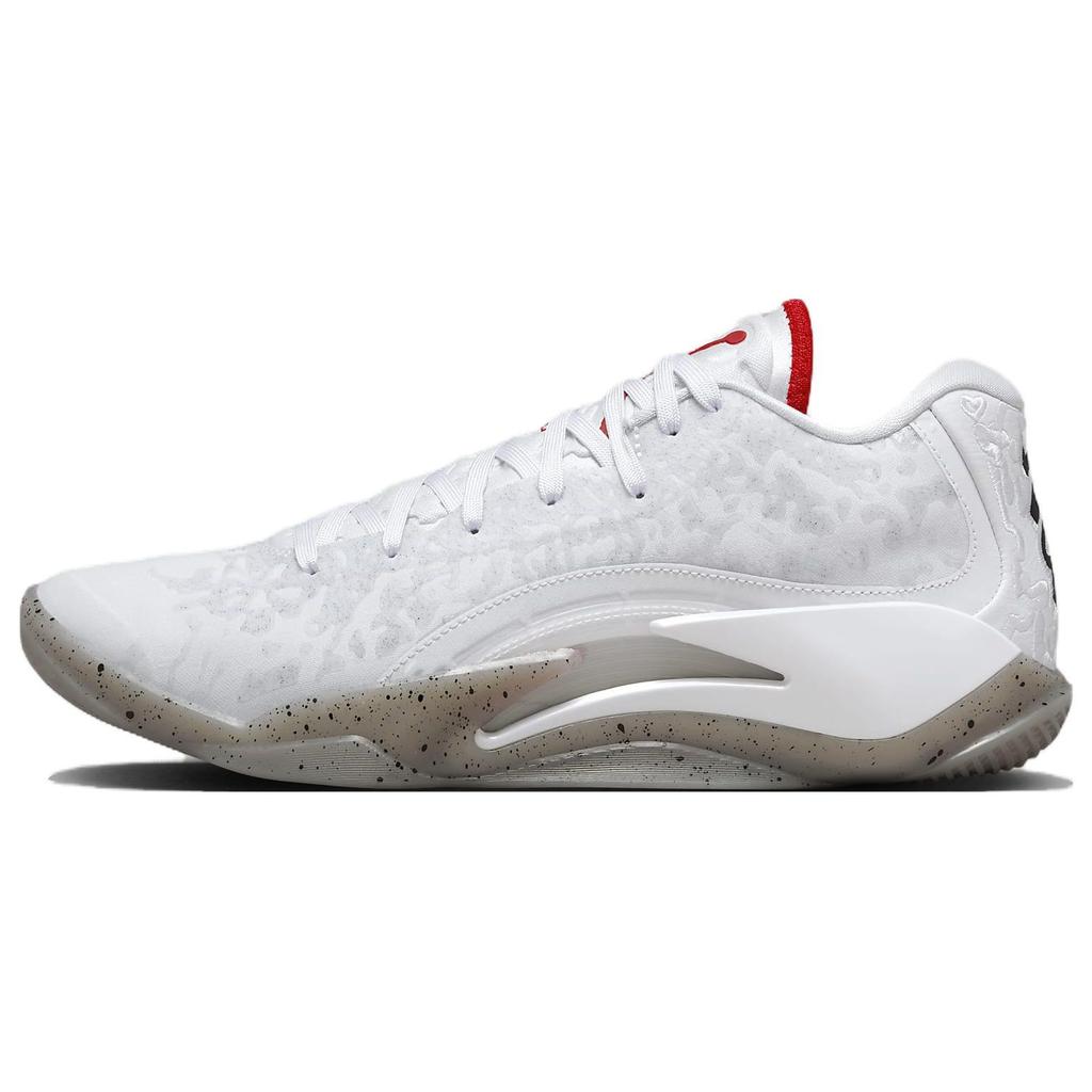 Air Jordan Zion 3 Fresh Paint Men Sneakers White University-Red Cement-Grey DR0675-106