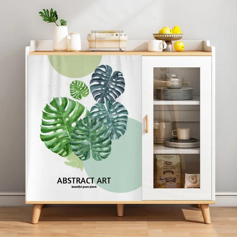 Cabinet Curtain for Kitchen Short Curtains Privacy Closet Cover Dust-Proof Under Sink Curtains for Small Kitchen Storage Room