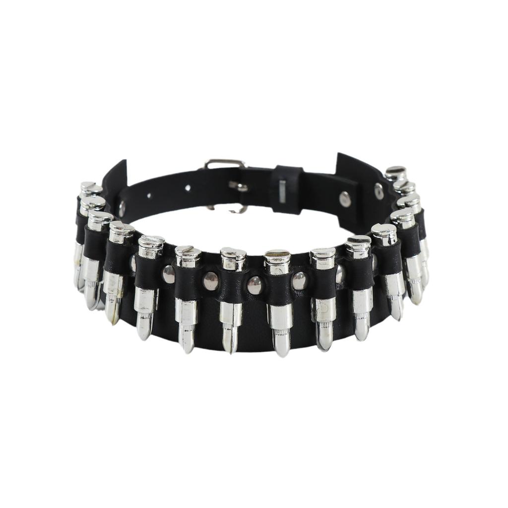 Faux Leather Rivet Collar Choker Necklace for Women Men Punk Rock Charm Jewelry Versatile Collar Statement Gothic Chokers