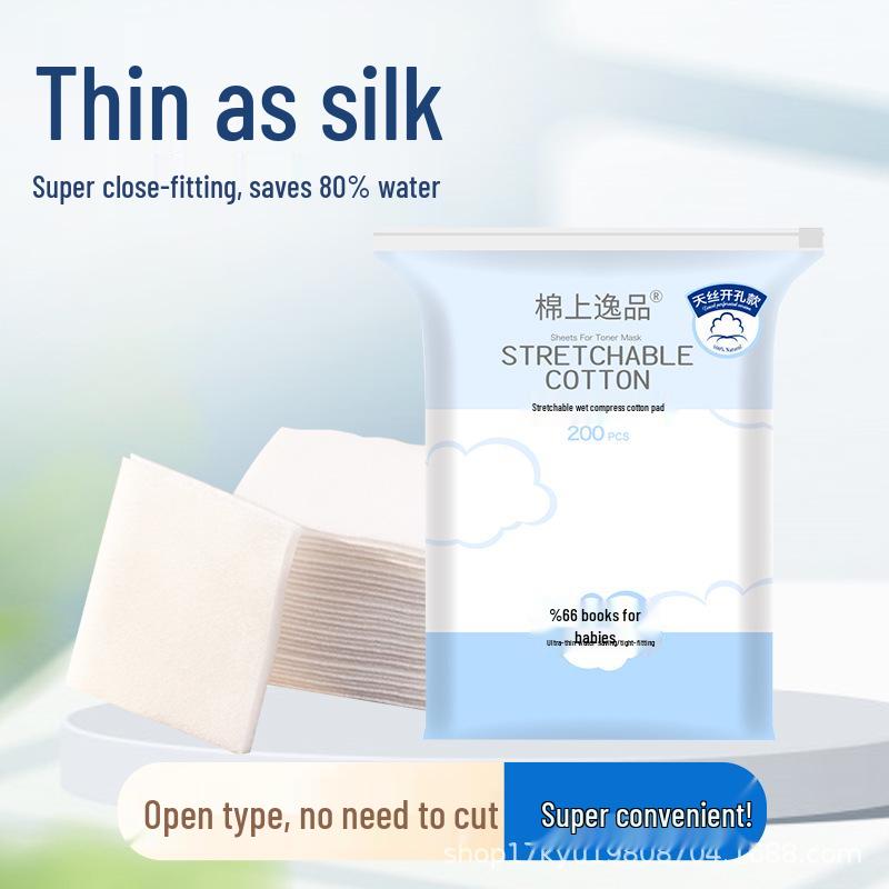 Stretchable Pore-Opening Cotton Pads for Makeup and Salon Use