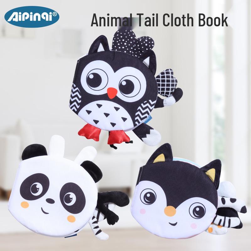 

Aipinqi Baby Early Learning Cloth Book: Black & White 3D Crinkle Book for 0-3 Years