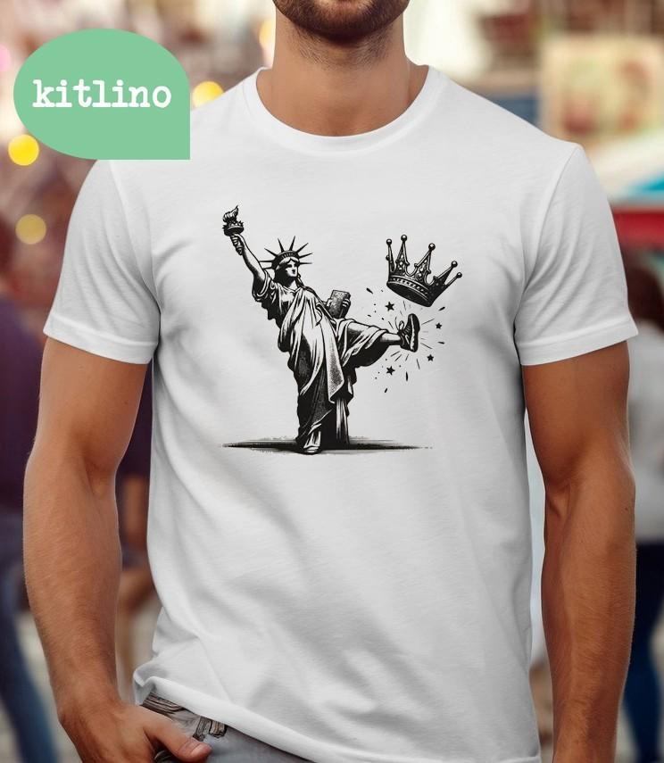No Kings Statue of Liberty Anti Trump Unisex T-Shirt XXXL
