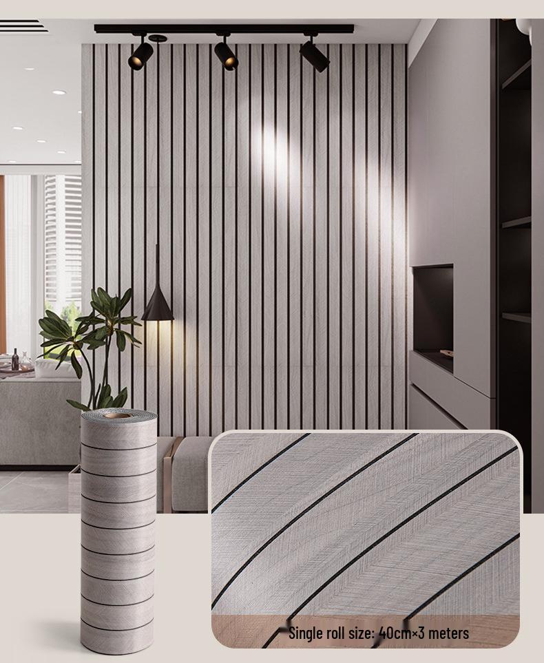 3D Wood Grain Self-Adhesive Waterproof Wall Panel Decor