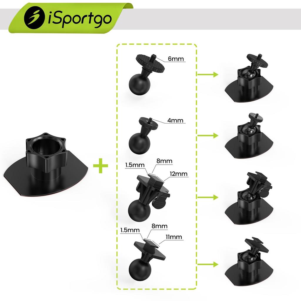 [iSportgo originál SM200] Držák na palubní kameru do auta, lepicí palubní kamera