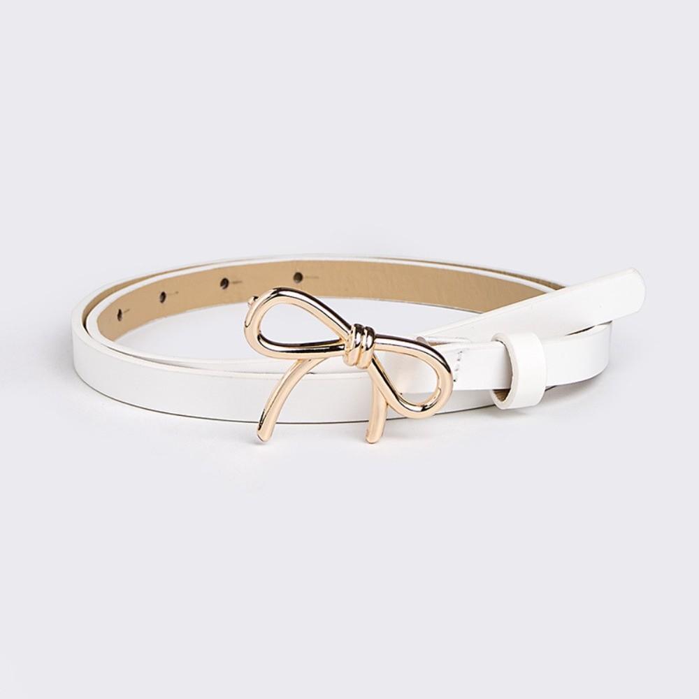 Bow Detail Women Bowknot Buckle Belt Adjustable Thin Belt for Trending Accessory