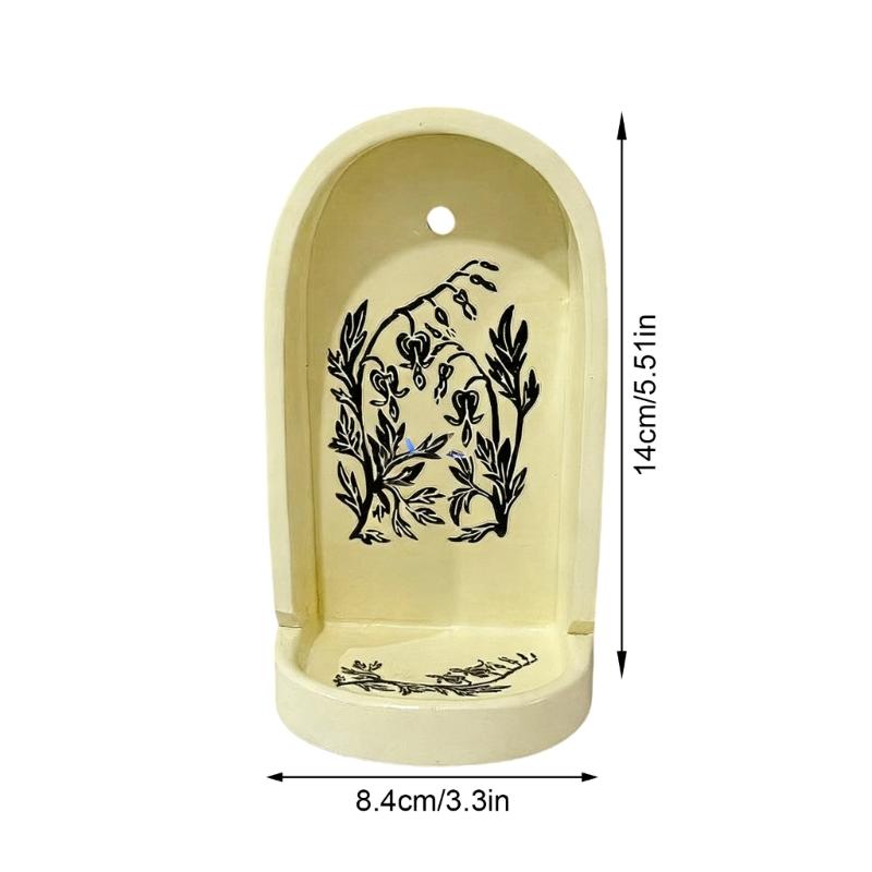 Hand Painted Ceramic Wall Desk Ornament Decorative Ceramic Stand for Wall Mantels Tabletop Shelf Festival Celebration