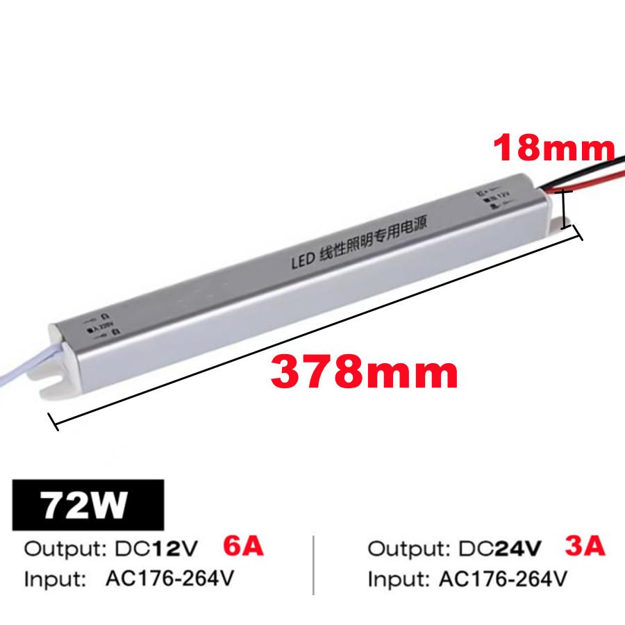 100W AC 220V TO DC 12V 24V Strip Power Supply Outdoor IP20 Waterproof Dustproof Aluminum Shell Light Strip Driver Transformer
