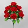 12Heads Silk Rose Artificial Flowers Fake Bouquet Wedding Party Home Grave Decor