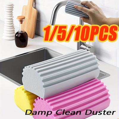 Magical Dust Cleaning Sponges Pva Sponge Damp Clean Duster For Cleaning Blinds Glass Baseboards Vents Railings Mirrors Window