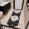 Elegant Camellia-Shaped Carpets, Bathroom Water-Absorbing And Anti-Slip Carpets, Bedroom Carpets - Home Decoration