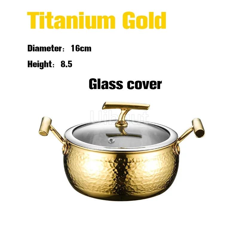 Commercial Inflatable Hotpot Special Pot for Induction Cooker Olla Thickened 304 Stainless Steel Single Person Small Hot Pot