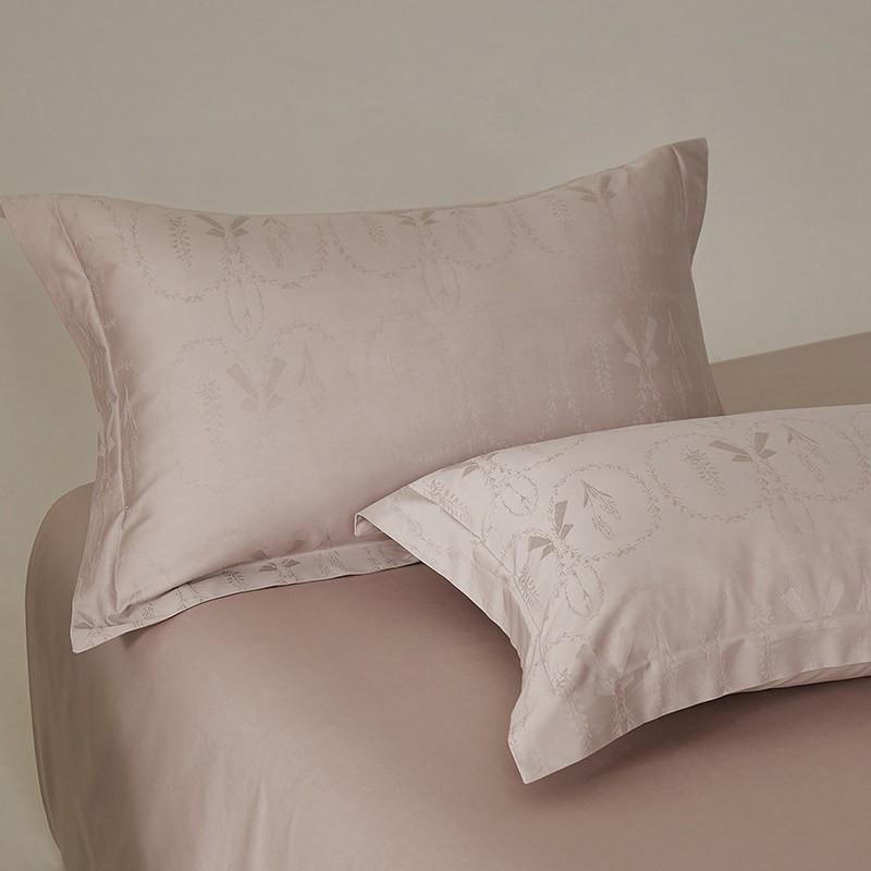 Luxury 100S Egyptian Cotton Jacquard Pillowcases Set Of 2 Hotel-Style Bedding Premium Soft Breathable Sleep Comfort