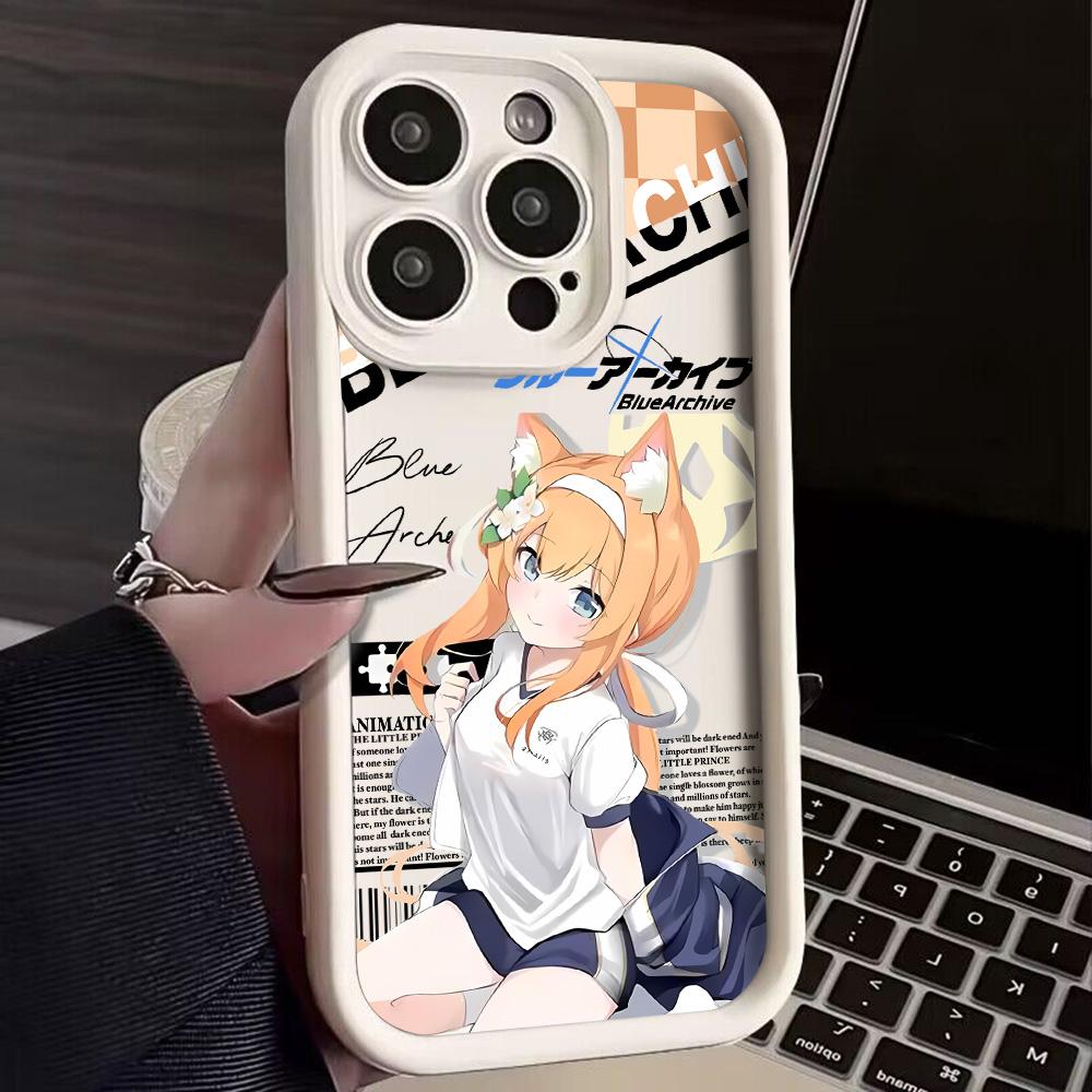 

Cartoon Blue Archive Phone Case for IPhone 16 15 14 13 12 11 Pro Max Mini XR XS X 7 8 Plus Soft TPU Back Cover iPhone 13 Mini