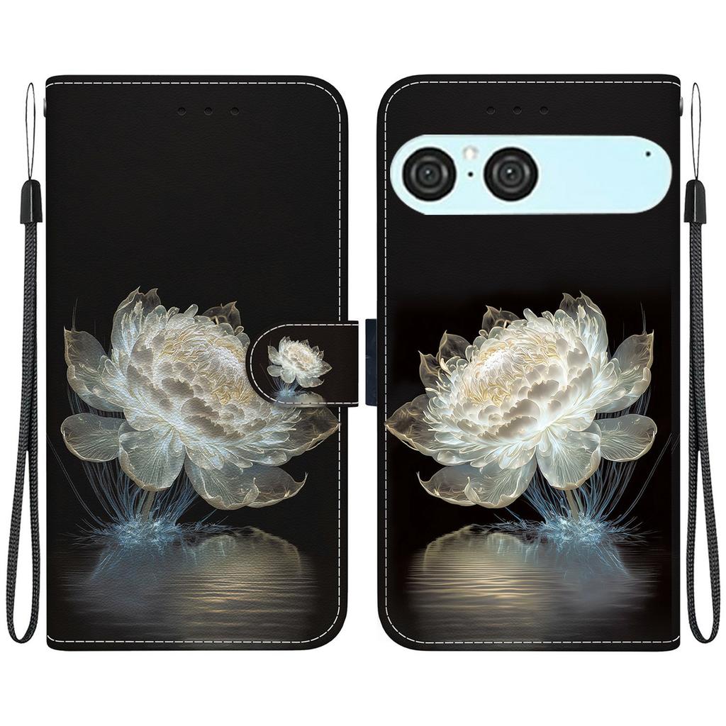 For Sony Xperia 10 VII Wallet Phone Case Pattern Printing Leather Flip Cover with Strap