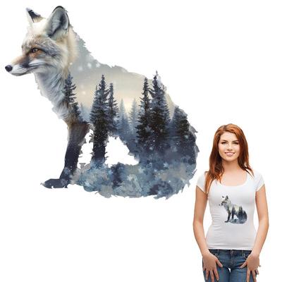 Wolf Thermische Aufnäher Kleidung Einfach zu Drucken DIY Heißpresse Applikation T-Shirt Parches Ropa Hoodies Kleidung Aufkleber Aufnäher