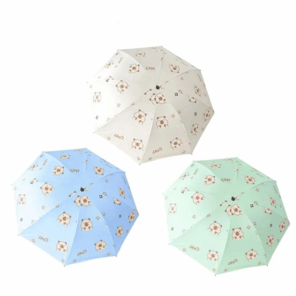 Lightweight Dual-use Folding Umbrella Capybara Automatic Sun Umbrella Automatic Umbrella Couple